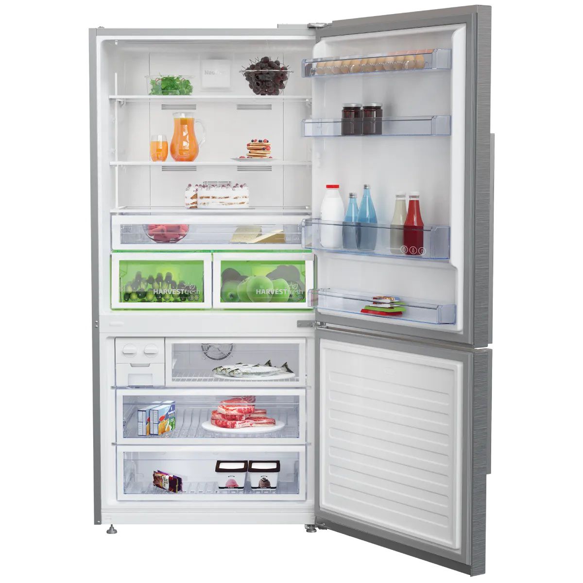 BEKO CN160243XB - מקרר 2 דלתות בקו מקפיא תחתון 580 ליטר נירוסטה עם מצב שבת | יבואן רשמי-משלוח מהיר – תמונה 2