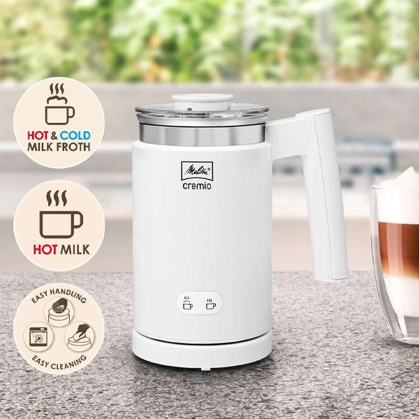 Melitta Cremio Milk White - מקציף חלב חשמלי איכותי לחובבי קפה | יבואן רשמי – תמונה 2