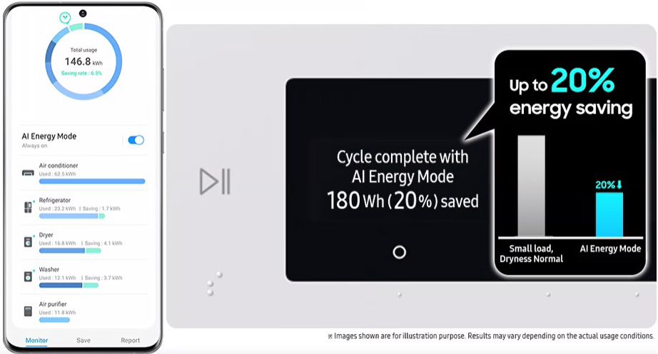 Samsung Bespoke DV90DB8845GB Heat Pump - מייבש כביסה קונדנסור חכם 9 ק"ג | יבואן רשמי
