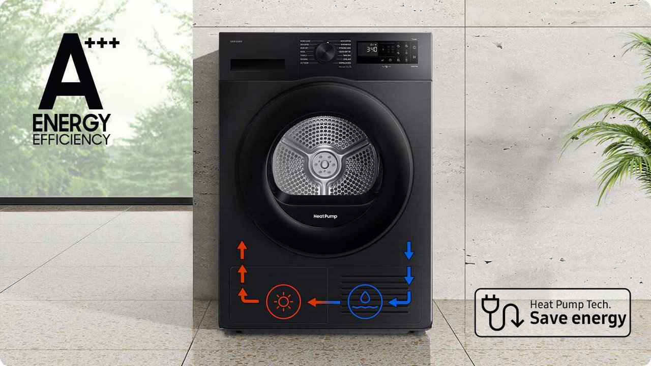 Samsung DV90DG52A0AE – מייבש כביסה 9 ק"ג בטכנולוגיית Heatpump – תמונה 13