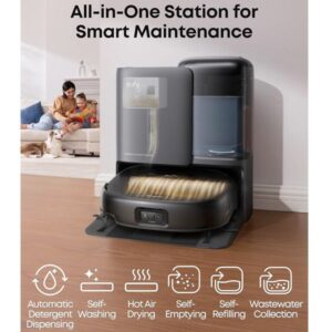 שואב אבק רובוטי שוטף eufy Robot Vacuum Omni E25 – תחנת All-in-One עם שאיבה 20,000Pa - יבואן רשמי | משלוח מהיר