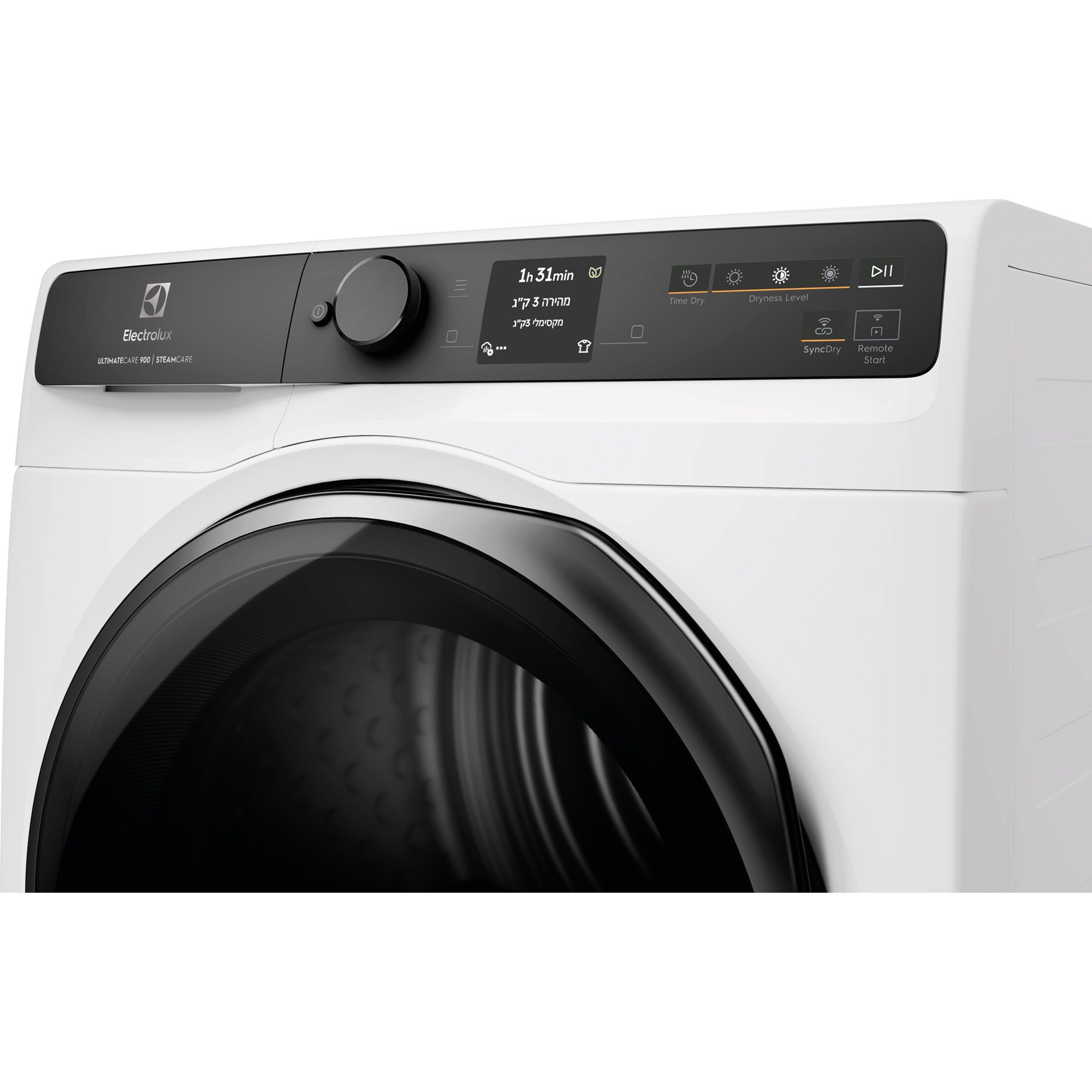 Electrolux EDH902R9WC - מייבש כביסה 9 ק"ג קונדנסור ו-SteamCare מסדרת UltimateCare 900