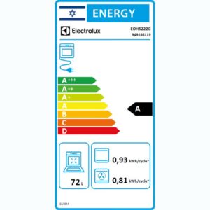 Electrolux EOH5222G תנור בנוי רב תכליתי 60 ס"מ אלקטרולוקס בצבע שחור פחם תוצרת איטליה | יבואן רשמי