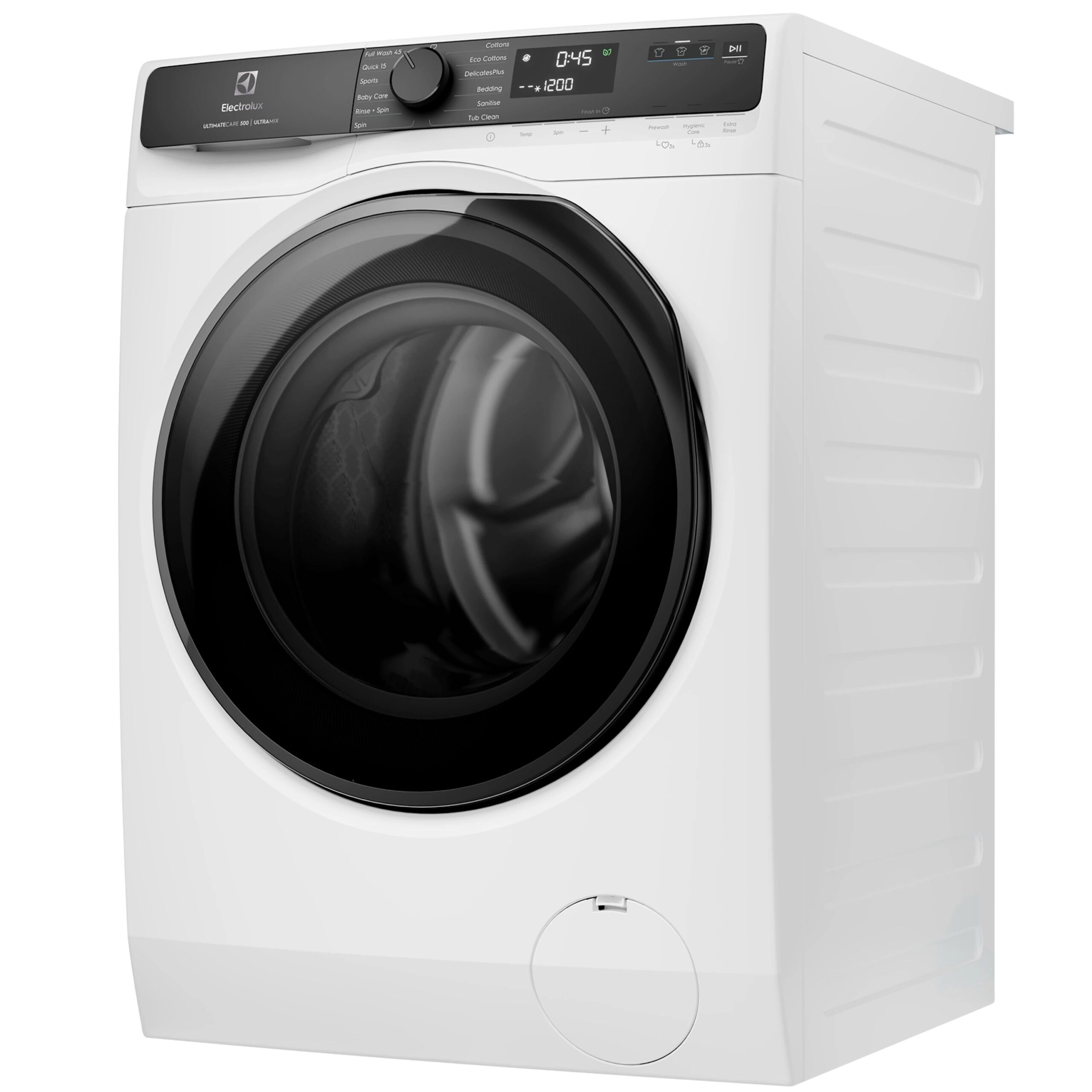 Electrolux EWF1023P5WC - מכונת כביסה 10 ק"ג פתח חזית לבנה-שחורה 1200 סל"ד | יבואן רשמי – תמונה 3