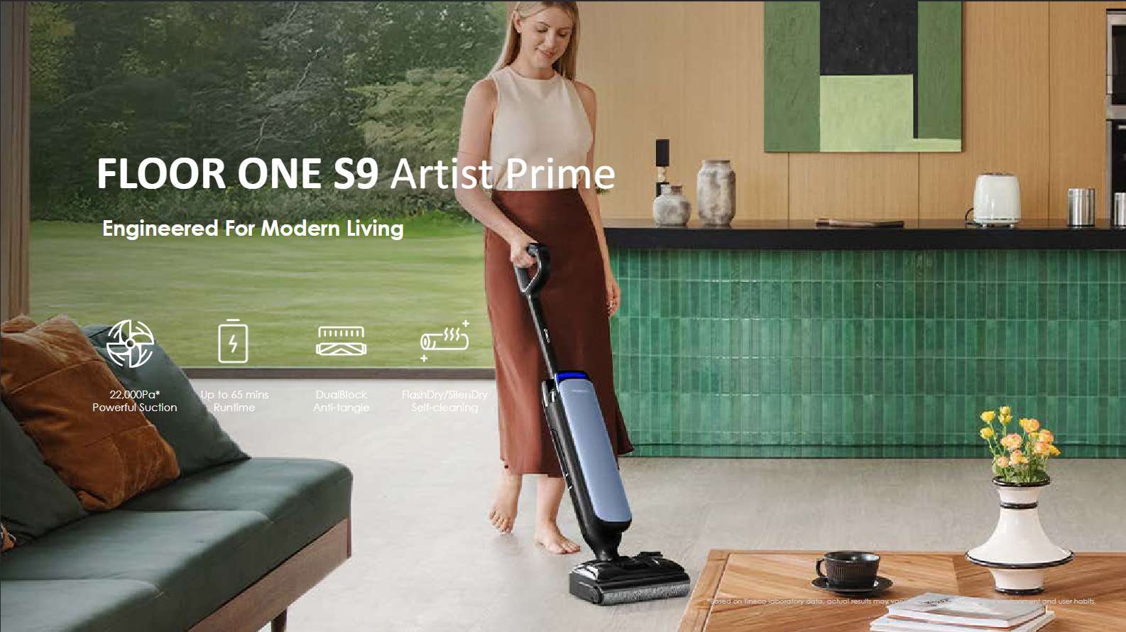 Tineco FLOOR ONE S9 Artist Prime שואב שוטף אלחוטי טינקו 22000Pa עם ניקוי עצמי – תמונה 2