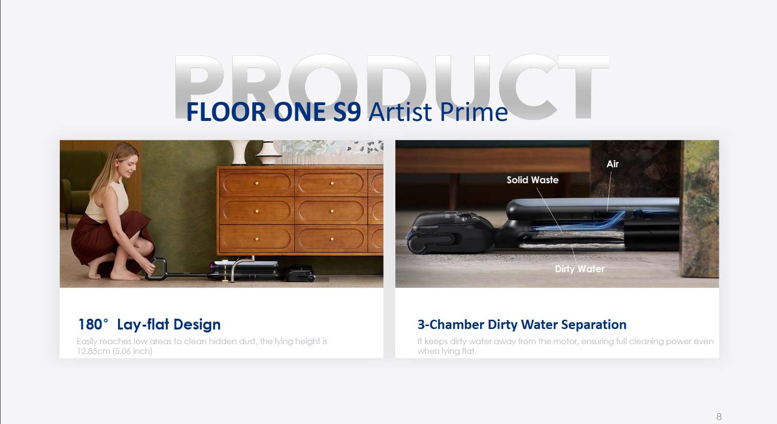 Tineco FLOOR ONE S9 Artist Prime שואב שוטף אלחוטי טינקו 22000Pa עם ניקוי עצמי – תמונה 9
