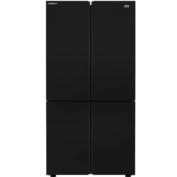 BEKO GN1406223GB - מקרר 4 דלתות בקו מקפיא תחתון אינוורטר 572 ליטר זכוכית שחורה עם מצב שבת | יבואן רשמי – תמונה 2