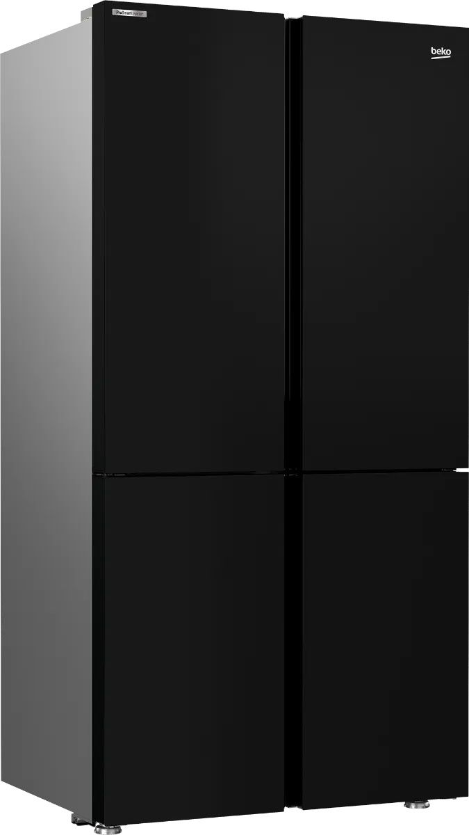 BEKO GN1406223GB - מקרר 4 דלתות בקו מקפיא תחתון אינוורטר 572 ליטר זכוכית שחורה עם מצב שבת | יבואן רשמי – תמונה 3