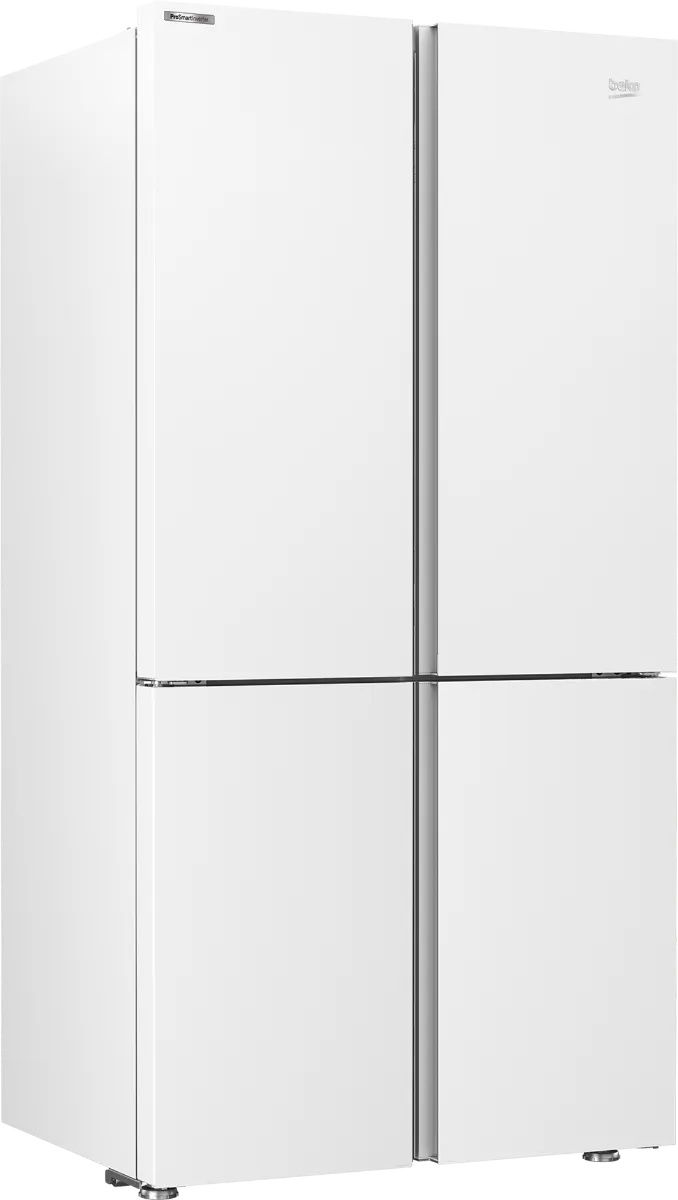 BEKO GN1406223GW - מקרר 4 דלתות בקו מקפיא תחתון אינוורטר 572 ליטר זכוכית לבנה עם מצב שבת | יבואן רשמי-משלוח מהיר – תמונה 4
