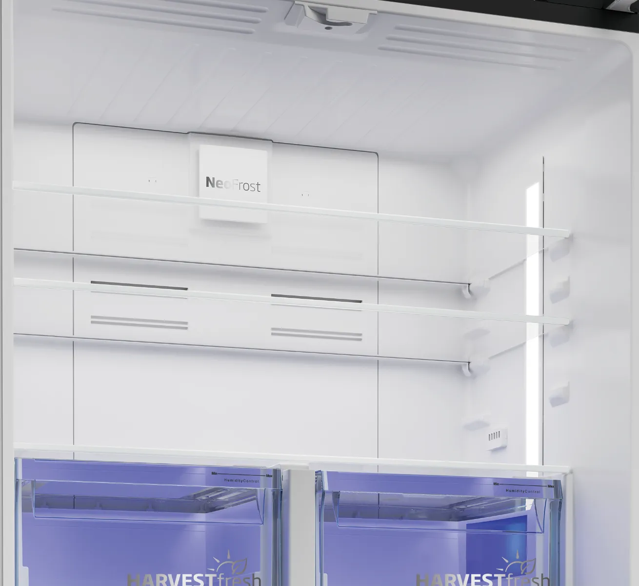 BEKO GN1406226XBR מקרר 4 דלתות מקפיא תחתון בקו 572 ליטר NeoFrost נירוסטה מושחרת עם מצב שבת - יבואן רשמי | משלוח מהיר – תמונה 2