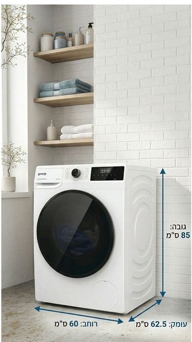 מכונת כביסה Gorenje HAI1 בנפח 10.5 ק"ג עם מנוע אינוונטר 1400 סל"ד גורנייה ברוחב 60 ס"מ צבע לבן – תמונה 2