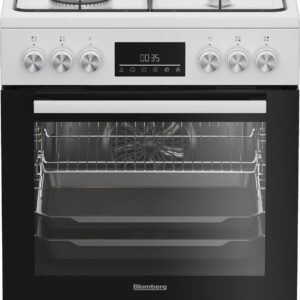 תנור משולב כיריים גז Blomberg HGN8335W ברוחב 60 ס"מ עם 4 מבערי SABAF ונפח 72 ליטר | יבואן רשמי-משלוח מהיר