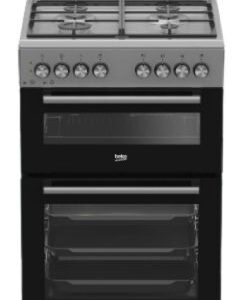 תנור משולב כיריים Beko KFDM6126BX בקו 60 ס"מ דו תאי נירוסטה 110 ליטר עם 4 מבערי גז ופלטת שבת | יבואן רשמי-משלוח מהיר