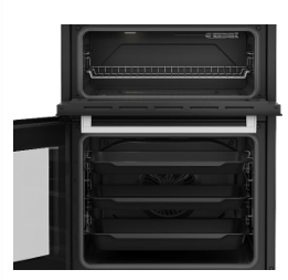 תנור משולב כיריים Beko KFDM62128BW בקו 60 ס"מ דו תאי לבן 110 ליטר עם 4 מבערי גז ופלטת שבת | יבואן רשמי-משלוח מהיר – תמונה 2