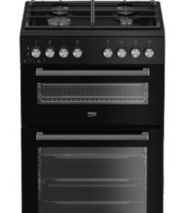 תנור משולב כיריים Beko KFDM62129BB בקו 60 ס"מ דו תאי שחור 110 ליטר עם 4 מבערי גז ופלטת שבת | יבואן רשמי-משלוח מהיר