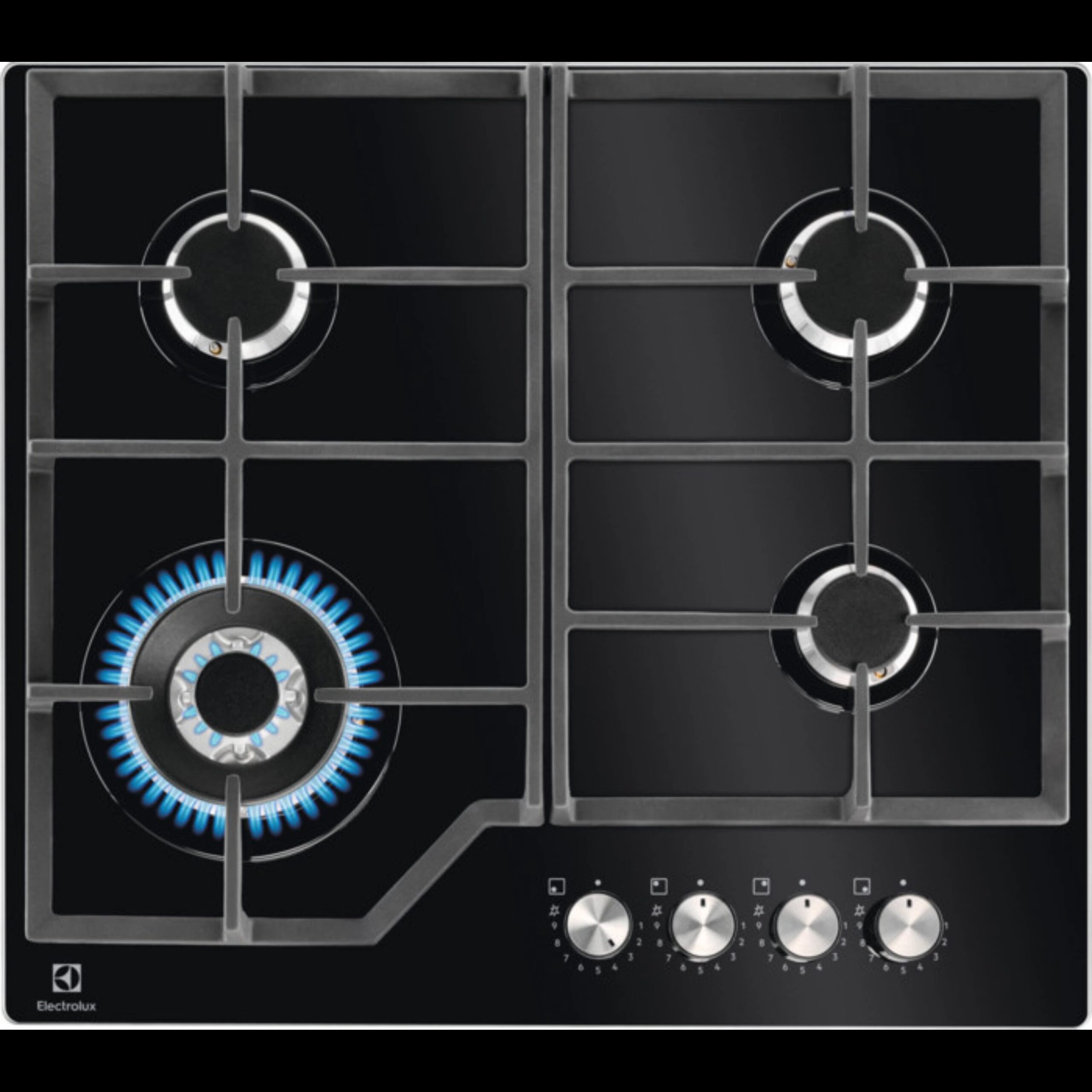 כיריים גז 4 להבות Electrolux KGG64362K - זכוכית שחורה יוקרתית | יבואן רשמי