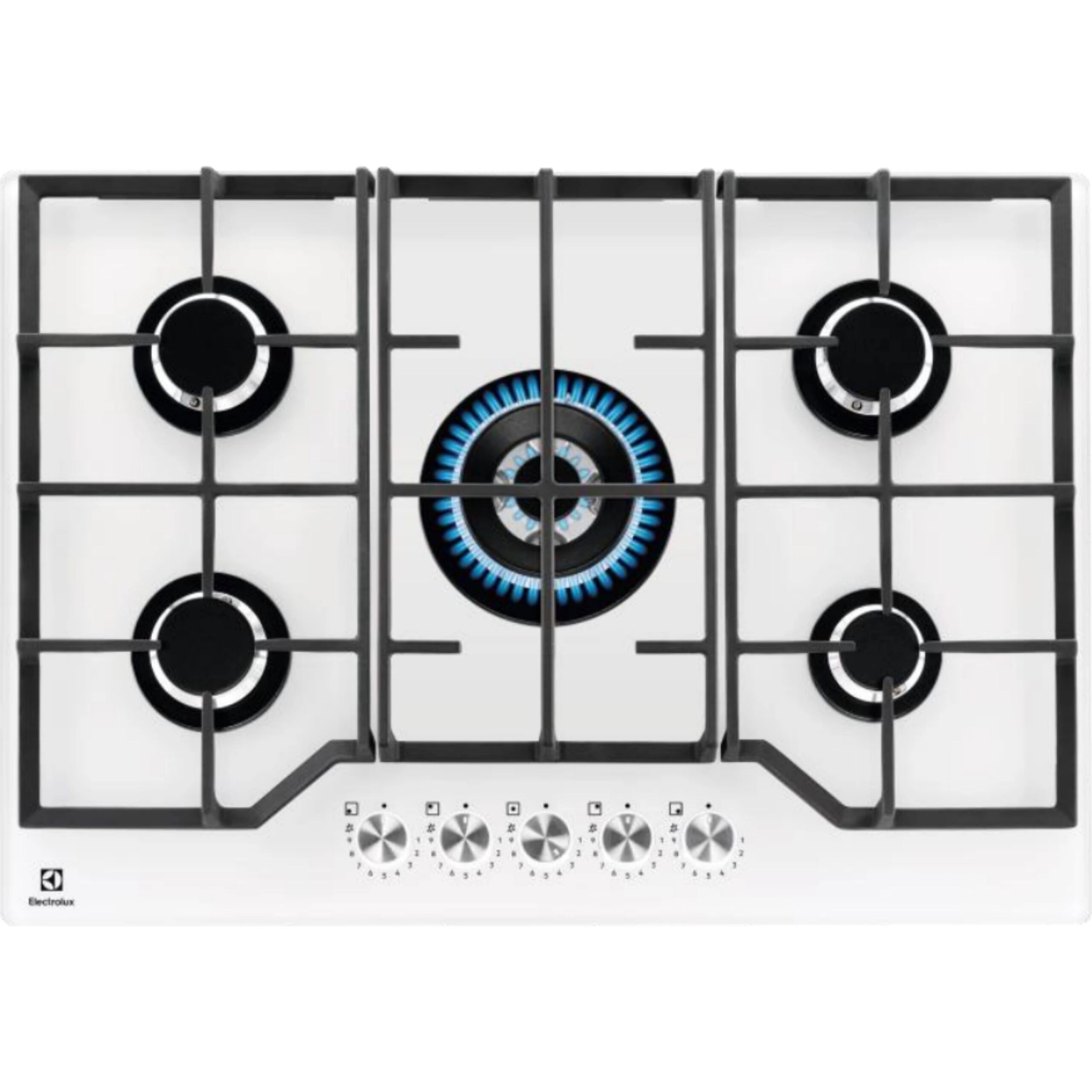 Electrolux KGG75362W - כיריים גז 5 להבות בעיצוב זכוכית לבנה יוקרתי | יבואן רשמי – תמונה 2