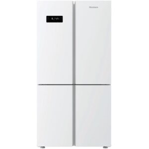 Blomberg KQD1623EGW - מקרר 4 דלתות מקפיא תחתון NoFrost בלומברג בנפח 572 ליטר זכוכית לבנה | יבואן רשמי | משלוח מהיר