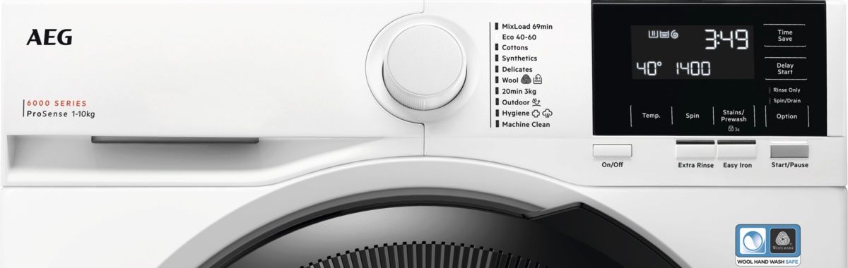AEG LF61144BM - מכונת כביסה 10 ק״ג בצבע לבן עם מנוע Inverter וסחיטה 1400 סל״ד | יבואן רשמי – תמונה 2