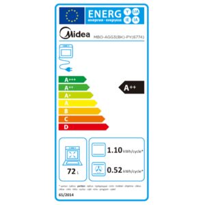 MIDEA MBO-AGG3(BK)-PY – תנור אפייה בנוי פירוליטי מידאה עם ניקוי פירוליטי ו-AIR FRY - יבואן רשמי