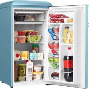 מקרר משרדי רטרו MONT BLANC MBR-190DF-BLU כחול 95 ליטר עם מקפיא - יבואן רשמי