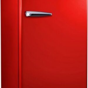 מקרר משרדי רטרו MONT BLANC MBR-190DF-RED אדום 95 ליטר עם מקפיא - יבואן רשמי