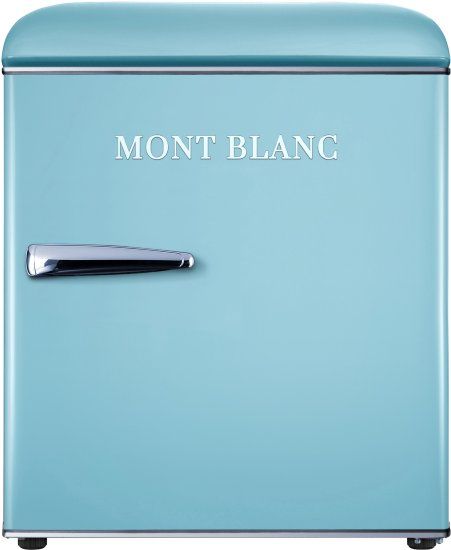 מקרר משרדי קטן Mont Blanc MBR-90DF-BLU מונט בלנק רטרו כחול 46 ליטר עם מקפיא שקט במיוחד - יבואן רשמי – תמונה 3