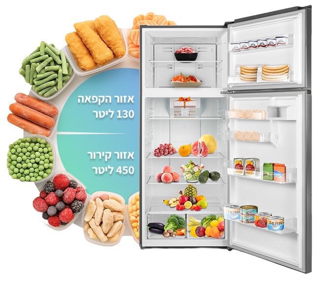 CHiQ MC-R2503MB – מקרר 2 דלתות מקפיא עליון 580 ליטר No-Frost שחור מט | יבואן רשמי – תמונה 5