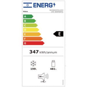 Midea MDRB905FGL46D – מקרר מקפיא תחתון 2 דלתות 680 ליטר No Frost נירוסטה מוברשת | יבואן רשמי
