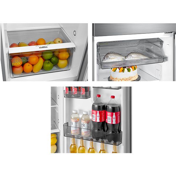 Midea MDRT489MTL46D – מקרר מקפיא עליון 2 דלתות 338 ליטר No Frost נירוסטה אינברטר | יבואן רשמי – תמונה 2