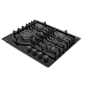 MIDEA MG60GH096ST1B-IL – כיריים גז 4 להבות מידאה זכוכית שחורה עם מבער טורבו | יבואן רשמי | משלוח מהיר