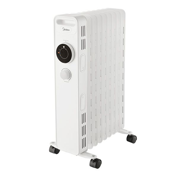 Midea NY2009-20M - רדיאטור שמן 9 צלעות 2000W לבן | יבואן רשמי