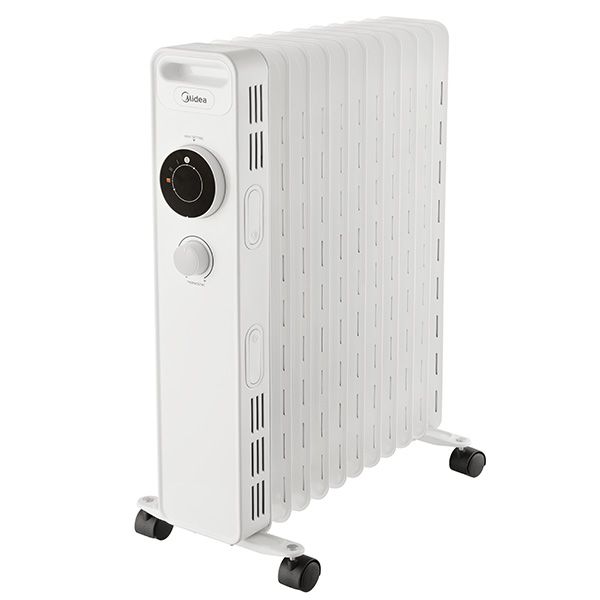 Midea NY2513-20M - רדיאטור שמן 13 צלעות 2500W לבן | יבואן רשמי