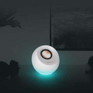 רמקולים למחשב Creative Pebble PRO קריאייטיב עוצמתיים עם תאורת RGB וחיבור USB-C לבן יבואן רשמי