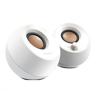 רמקולים למחשב Creative Pebble PRO קריאייטיב עוצמתיים עם תאורת RGB וחיבור USB-C לבן יבואן רשמי – תמונה 3