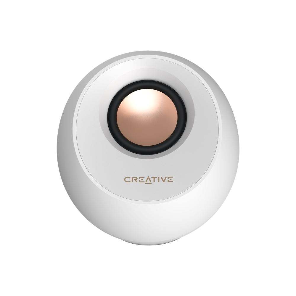 רמקולים למחשב Creative Pebble PRO קריאייטיב עוצמתיים עם תאורת RGB וחיבור USB-C לבן יבואן רשמי – תמונה 5