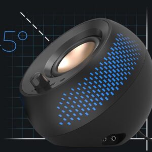 רמקולים למחשב Creative Pebble X עם תאורת RGB ועוצמת 60W לקונסולות וגיימינג קריאייטיב יבואן רשמי