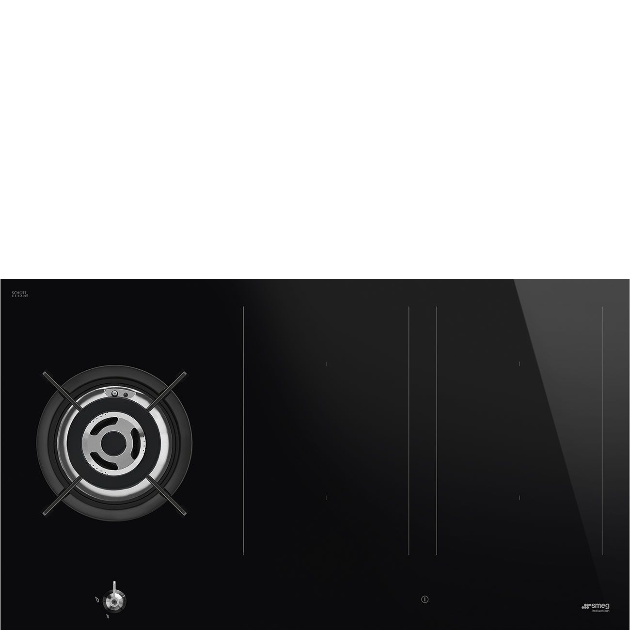 כיריים משולבות גז ואינדוקציה ברוחב 90 ס"מ SMEG PM3953D אינדוקציה וגז במשטח אחד | משלוח מהיר – תמונה 5
