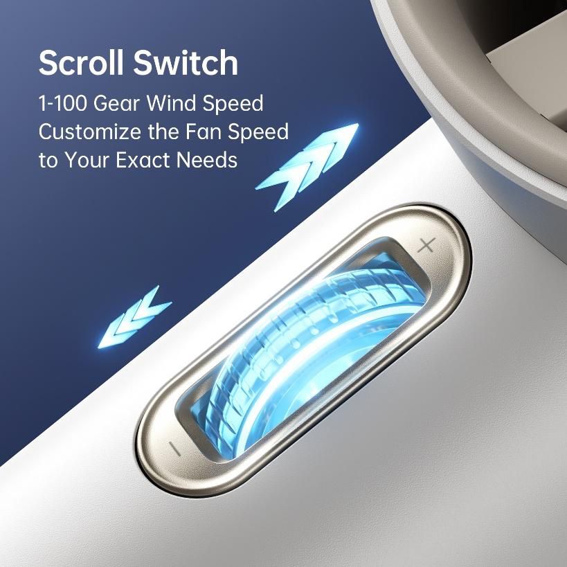 JISULIFE PRO1 - מאוורר נייד USB טורבו עוצמתי עם תצוגה דיגיטלית בצבע לבן | יבואן רשמי – תמונה 7