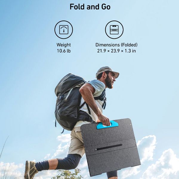 Anker SOLIX PS100 Portable Solar Panel- פאנל סולארי לתחנת כוח ניידת | יבואן רשמי – תמונה 5
