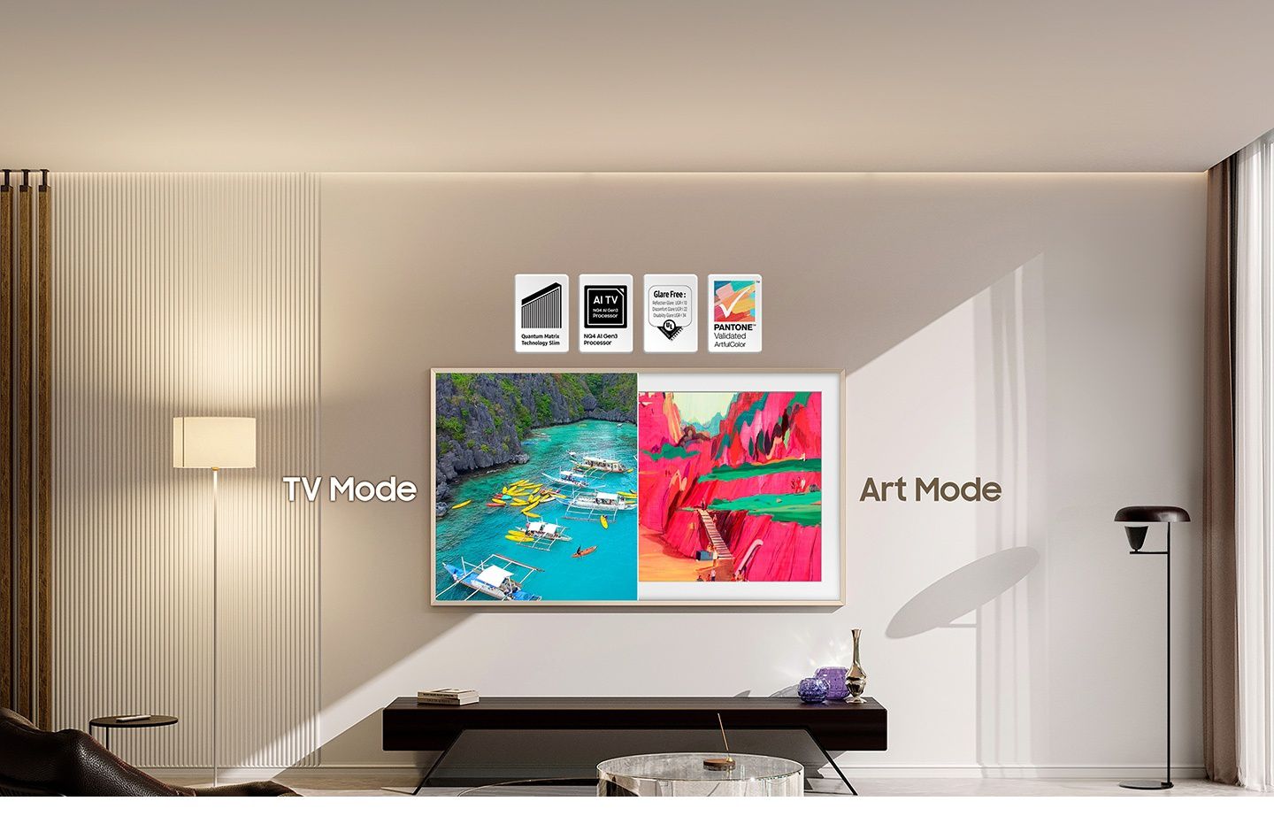 SAMSUNG QE65LS03F The Frame Pro טלוויזיה חכמה 65 אינץ’ Neo-QLED 4K | יבואן רשמי-סמסונג ישראל | משלוח מהיר – תמונה 3