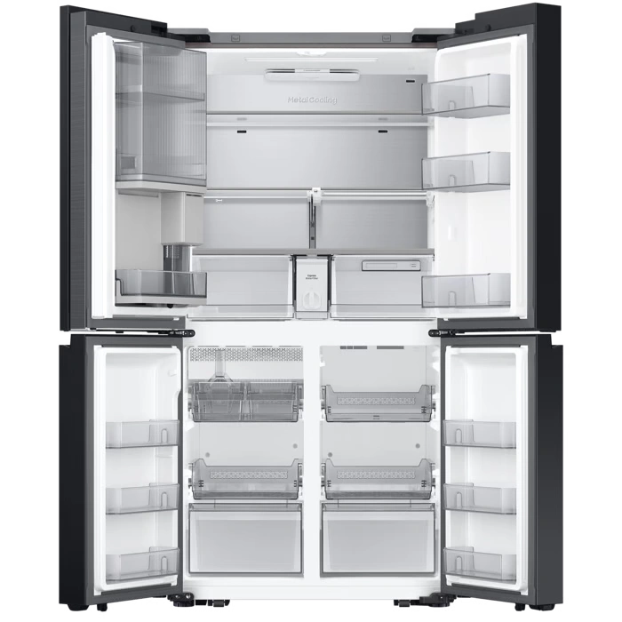 Samsung RF65DB970E22 - מקרר 4 דלתות 645 ליטר BESPOKE זכוכית שחורה עם בר מים ויצרן קרח | יבואן רשמי סמסונג ישראל – תמונה 4