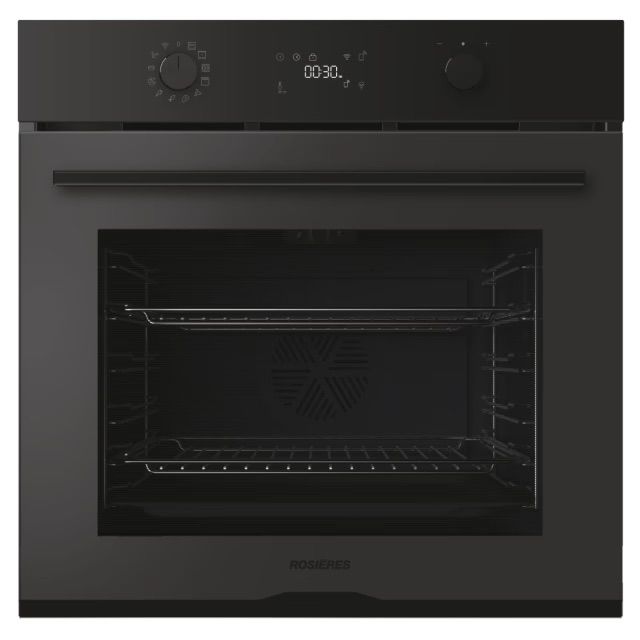 תנור בנוי פירוליטי 60 ס״מ ROSIÈRES RO6M5TB3YTB – ניקוי עצמי, קישוריות חכמה ועיצוב יוקרתי