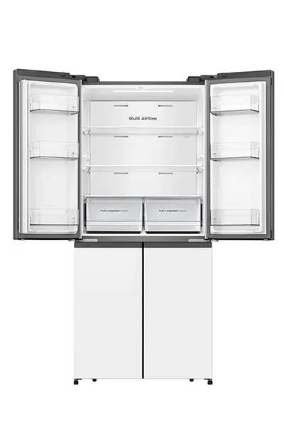 Hisense RQ581WG – מקרר 4 דלתות זכוכית לבנה 483 ליטר עם Inverter ו-No Frost | יבואן רשמי – תמונה 4