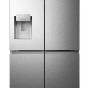 Hisense RQ760N4SASE – מקרר 4 דלתות 584 ליטר נירוסטה עם מקפיא תחתון, בר חיצוני, Inverter ו-No Frost | יבואן רשמי