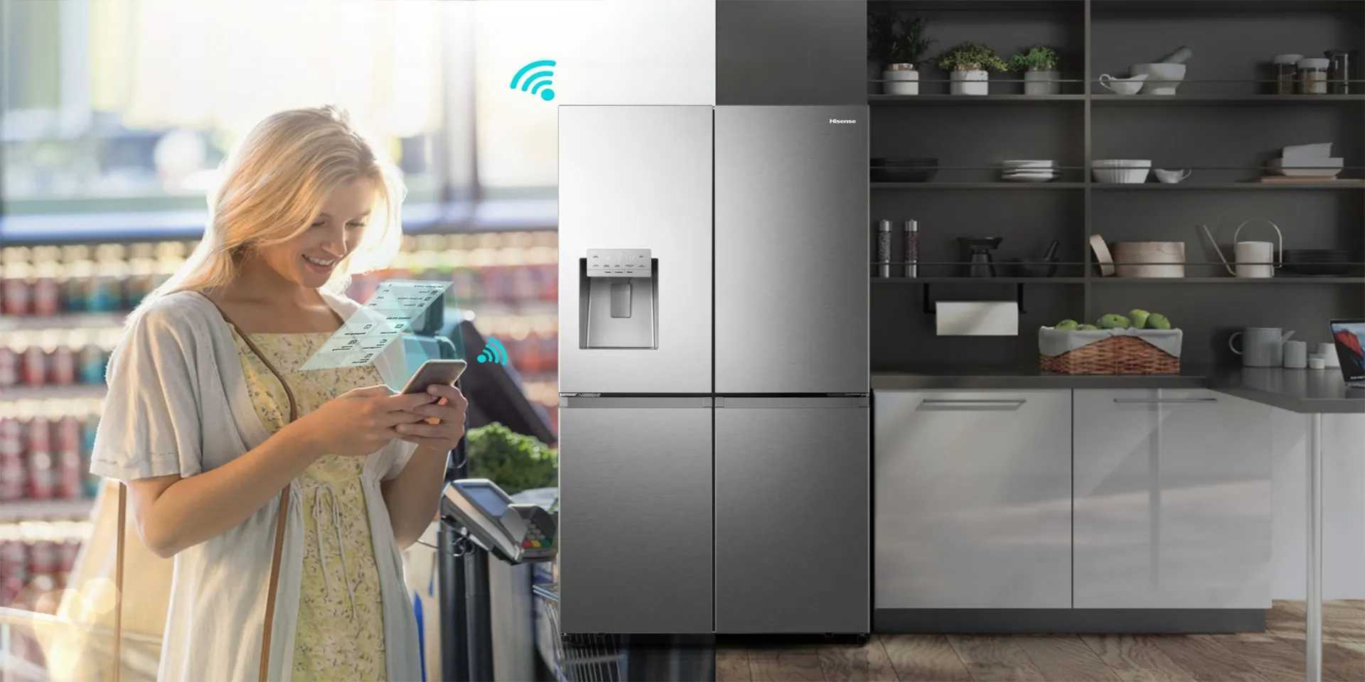 Hisense RQ760N4SASE – מקרר 4 דלתות 584 ליטר נירוסטה עם מקפיא תחתון, בר חיצוני, Inverter ו-No Frost | יבואן רשמי – תמונה 11