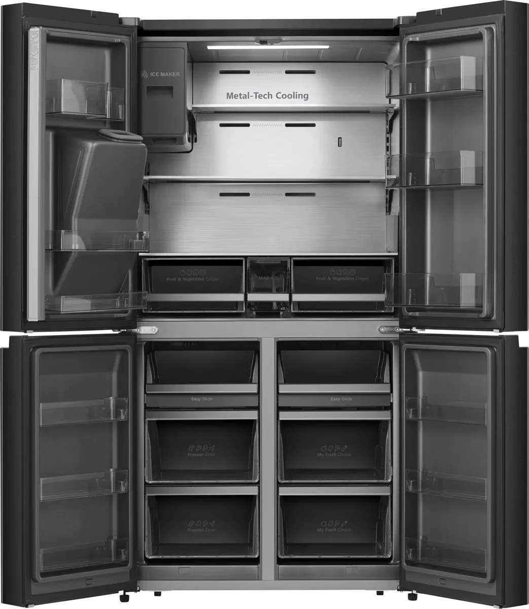 Hisense RQ760N4SBFE – מקרר 4 דלתות 584 ליטר שחור עם מקפיא תחתון, בר חיצוני, Inverter ו-No Frost | יבואן רשמי – תמונה 6