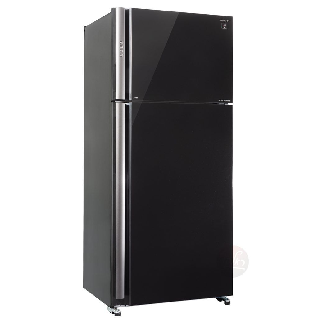 מקרר מקפיא עליון SHARP SJ-5878BK שארפ 2 דלתות זכוכית שחורה 588 ליטר אינוורטר NoFrost עם פיקוד שבת - יבואן רשמי