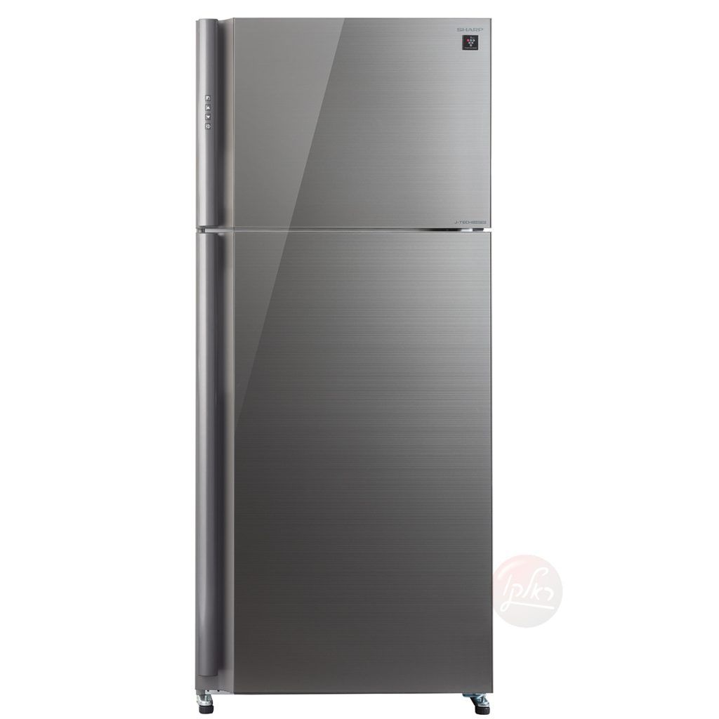 מקרר מקפיא עליון 2 דלתות Sharp SJ-5878SL שארפ 588 ליטר No Frost זכוכית סילבר ושחור עם פיקוד שבת - יבואן רשמי – תמונה 2