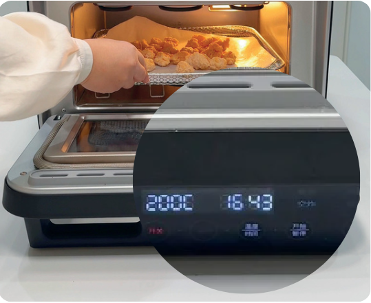 SMARTER Air Fryer Oven טאבון חשמלי 20 ליטר 1800W עד 400 מעלות כולל אבן שמוט וטיגון באוויר חם | יבואן רשמי-משלוח מהיר – תמונה 3